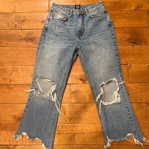 BDG Urban Outfitters Light Blue Distressed Flare Jeans
